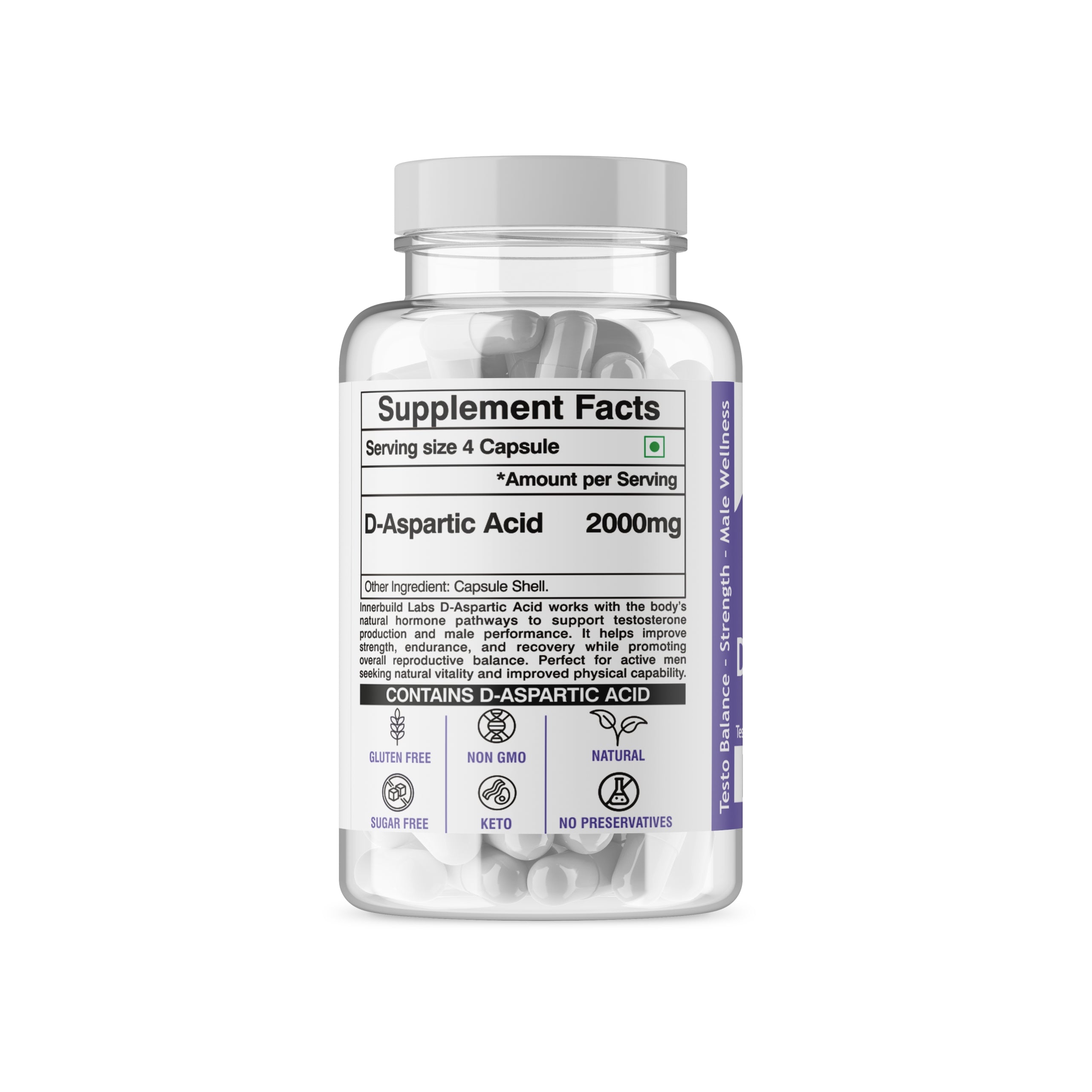 D Aspartic Acid 2000mg